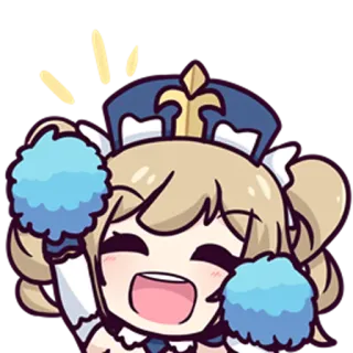 🥳 อนิเมะ, เชียร์ลีดเดอร์, น่ารัก, การ์ตูน, มีความสุข telegram sticker