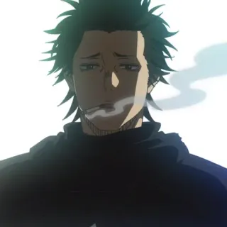 🚬 Yami Sukehiro Black Clover Anime, Black Clover, Yami Sukehiro, Rauchen, Magischer Ritter whatsapp sticker