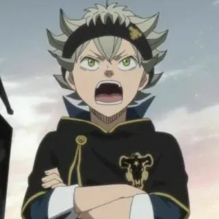 🐾 Asta Black Clover anime, manga, Asta, Black Clover, shonen telegram sticker