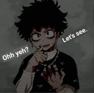 🖤 Ohh yeh? Let's see. Anime, Manga, Dibujos animados, Chico, Oscuro, Atrevido telegram sticker