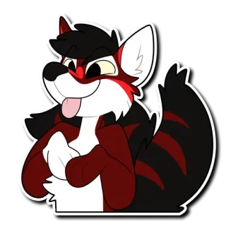 😛 퍼리, 여우, 만화, 동물, 캐릭터 telegram sticker