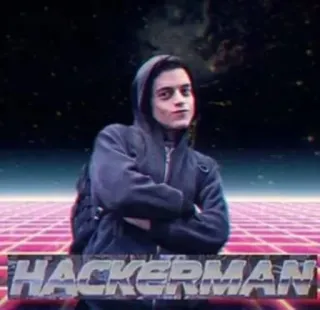 😎 HACKERMAN Hackerman, Hacker, Internet, Technologie, Meme, Cybersecurity telegram sticker
