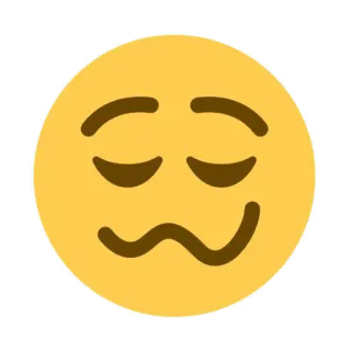 🥴 emoji, face, smug, expression telegram sticker