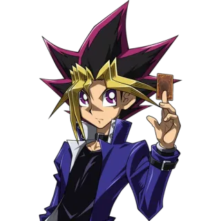 😁 Yugi Muto Yu-Gi-Oh! anime, card game, duelist, protagonist telegram sticker