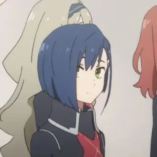 🥡 Ichigo Darling in the Franxx anime, girl, blue hair, ichigo, darling in the franxx telegram sticker