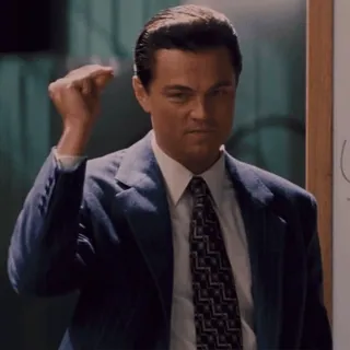 🫵 Leonardo DiCaprio The Wolf of Wall Street Leonardo DiCaprio, Película, Actor, El lobo de Wall Street, Empresario telegram sticker