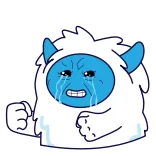 😤 Yeti, Monster, Weinen, Weinend, Traurig, Emotion, Cartoon telegram sticker