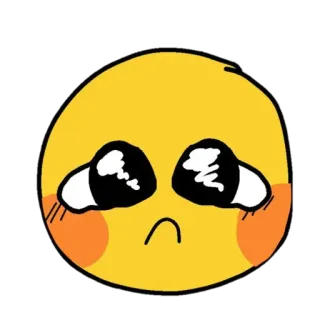 🥺 emoji, weinen, traurig, gesicht, gelb, ausdruck telegram sticker