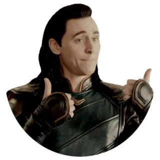 👍 Loki Loki, Marvel, superhero, thumbs up, villain telegram sticker