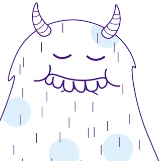 😋 monster, cartoon, süß, illustration, aufkleber telegram sticker
