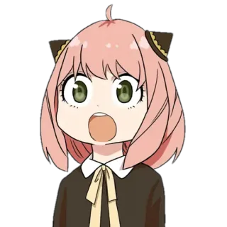 😯 Anya Forger Spy x Family Anime, Spy x Family, Anya Forger, Süß, Cartoon, Figur telegram sticker