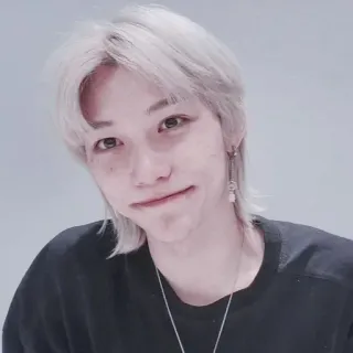 😈 Felix kpop, idole, chanteur, asiatique, célébrité, portrait, felix whatsapp sticker