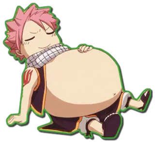 😋 Natsu Dragneel Fairy Tail anime, cartoon, chibi, Natsu Dragneel, Fairy Tail telegram sticker