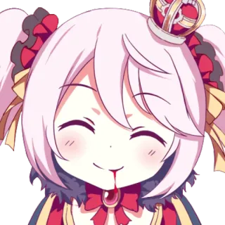 😋 Аниме, Вампир, Каваий, Милый, Корона, Кровавый telegram sticker