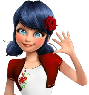 🙋‍♀ Marinette Miraculous: Tales of Ladybug & Cat Noir Маринетт, Леди Баг и Супер-Кот, Мультфильм, Анимация telegram sticker