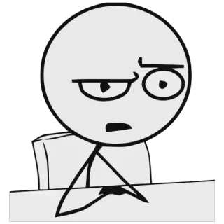 😳 monigote, dibujos animados, dibujo, expresión, personaje, minimalista, humor telegram sticker
