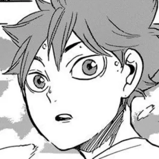 😟 Hinata Shoyo Haikyuu!! 애니메이션, 만화, 하이큐!!, 히나타 쇼요, 배구 telegram sticker