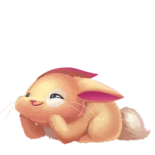 😊 animal, cute, bunny, soft, sleepy, relaxed telegram sticker