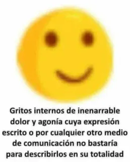 🙃 Gritos internos de inenarrable
dolor y agonía cuya expresión
escrito o por cualquier otro medio
de comunicación no bastaría
para describirlos en su totalidad Emoji, Triste, Douleur, Agonie, Intérieur, Expression telegram sticker