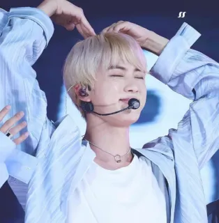 🙆‍♂ Jin K-Pop, chanteur, idole, Jin, BTS telegram sticker
