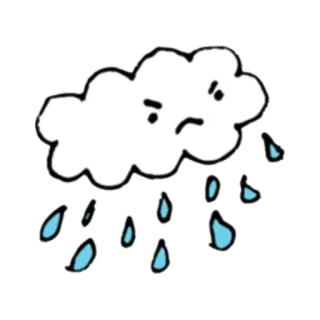 😣 nube, lluvia, enojado, clima, tormenta whatsapp sticker