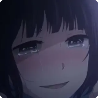 😭 Anime, Pleurs, Triste, Fille, Larmes, Émotionnel telegram sticker