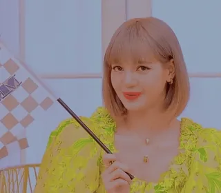 🍭 Lisa kpop, cantora, mulher, lisa, blackpink, idol, bandeira quadriculada whatsapp sticker