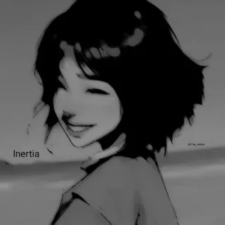 💜 Inertia anime girl, digital art, illustration, portrait telegram sticker