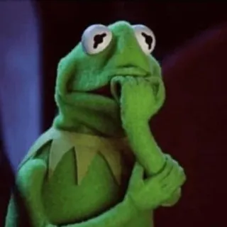 🤔 Kermit the Frog kermit, thinking, frog, muppets, meme telegram sticker