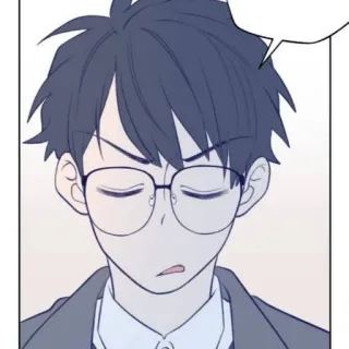 🌨 mann, brille, anime, cartoon, kunst whatsapp sticker