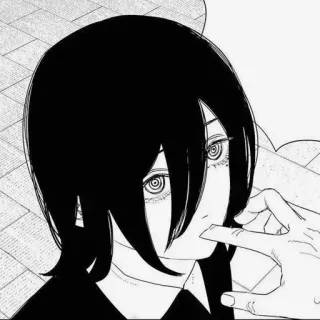 🎭 Reze Chainsaw Man Anime, Manga, Reze, Chainsaw Man, schwarze Haare, Charakter whatsapp sticker