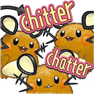 💬 chitter chatter chitter, chatter, cute, kawaii, animals telegram sticker