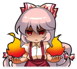 😡 Аниме, Огонь, Злой, Мультфильм, Персонаж, Маг telegram sticker