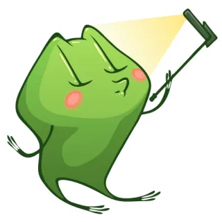🤳 Desenho animado, Sapo, Beijo, Emoji, Selfie, Sticker telegram sticker