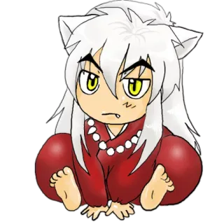 ✔ Inuyasha Inuyasha, Anime, Manga, słodkie, postać telegram sticker