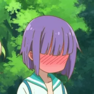 😀 Shota Magatsuchi Miss Kobayashi's Dragon Maid Anime, Smok, Rumieniący się, Fioletowe włosy telegram sticker