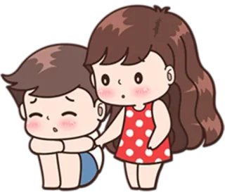 😔 Dibujos animados, Pareja, Amor, Empatía, Amistad telegram sticker