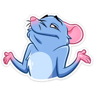 🤷‍♂️ souris, haussement d'épaules, dessin animé, questionnement, indifférent, incertain, mignon, animal telegram sticker