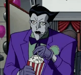 😐 Joker Joker, Batman, Schurk, DC Comics, Stripfiguur, Clown telegram sticker