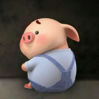 🐷 돼지, 만화, 귀여운, 동물, 스티커 telegram sticker