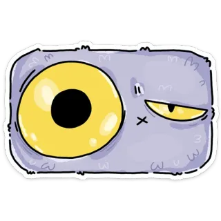 👁 cartoon, eye, monster, creature, character, whimsical, illustration, sticker whatsapp sticker