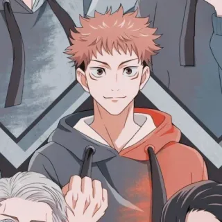 😊 Yuji Itadori Jujutsu Kaisen Аниме, Манга, Персонаж, Худи, Jujutsu Kaisen, Юдзи Итадори telegram sticker