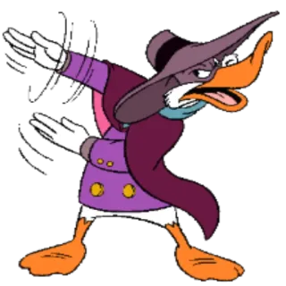 🥋 Darkwing Duck Dessin animé, Canard, Personnage, Dab, Animé, Disney whatsapp sticker