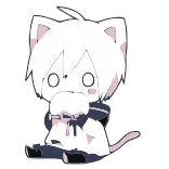 ๐ cat, anime, kawaii, cute, chibi, manga, cartoon telegram sticker