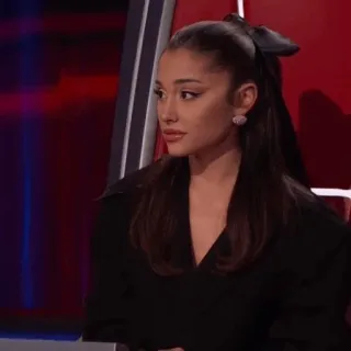🌃 Ariana Grande The Voice Ariana Grande, นักร้อง, คนดัง, รายการทีวี, The Voice telegram sticker