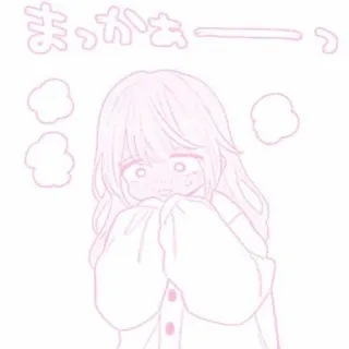 🎀 まっかー anime, cute, girl, pink, kawaii telegram sticker