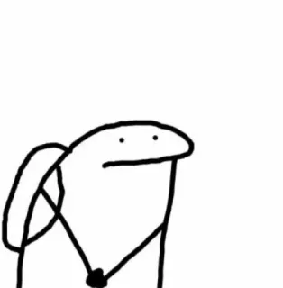 😐 Dibujo animado, Monigote, Simple, Minimalista, Lineal, Personaje, Garabato whatsapp sticker