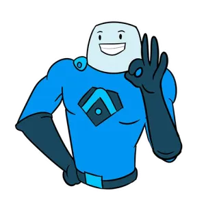 👌 Dessin animé, Personnage, Geste, Signe OK, Geste de la main whatsapp sticker