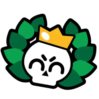👑 หัวกะโหลก, มงกุฎ, พวงมาลา, ผู้ชนะ, พระราชา telegram sticker