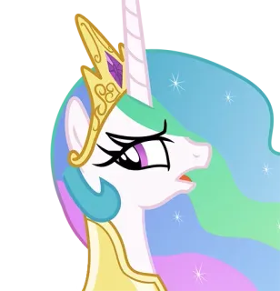 😒 Princess Celestia My Little Pony Пони, Принцесса, Селестия, Мультфильм telegram sticker